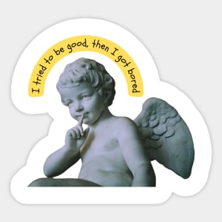 Bored Angel Baby Sticker